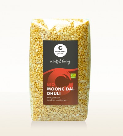 BIO Moong Dal Dhuli - Mungbohnen, geschält und halbiert 500g