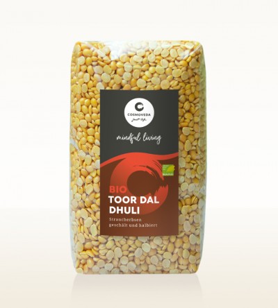 Organic Toor Dal Dhuli - pigeon peas, peeled and split