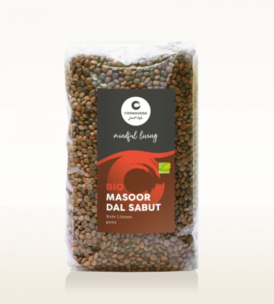 BIO Masoor Dal Sabut - Rote Linsen, ganz 500g