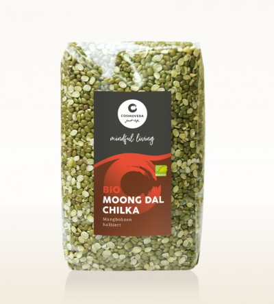 Organic Moong Dal Chilka - moong beans, split