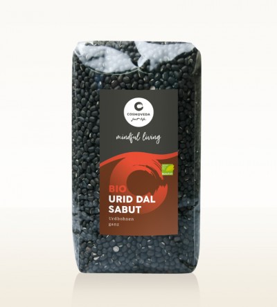 Organic Urid Dal Sabut - urid beans, whole 500g