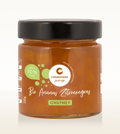 Organic Pinapple Lemongras  Chutney 225g